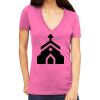 Tultex 214 - Ladies' Slim Fit Fine Jersey V-Neck Thumbnail